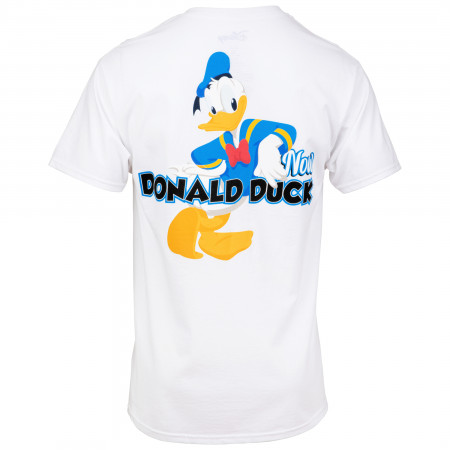 Disney Donald Duck 1934 Until Now Front and Back Print T-Shirt